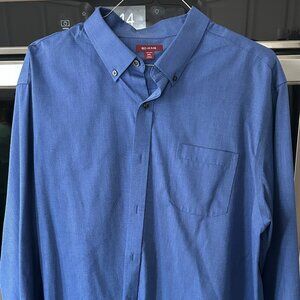 Red House No-Iron Long Sleeve Button Dress Shirt - Blue - 2XL
